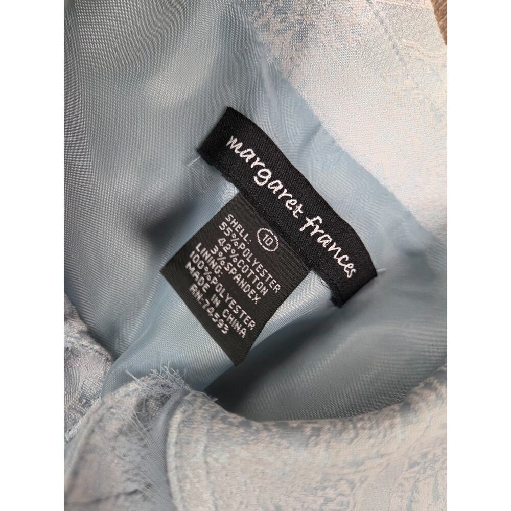 Margaret Frances Soft Light Blue Jacket Patterned Women's Size 10 - Picture 4 of 5